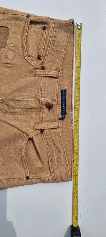 Immagine di BNWT Ralph Lauren Women's Size W26" L30" Beige Skinny Fit Ranger Wash Jeans 3